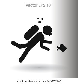 Diver vector illustration