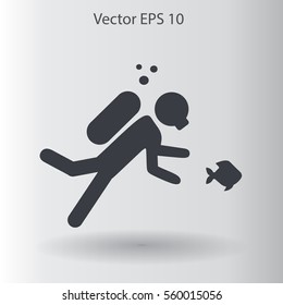 Diver vector illustration