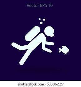 Diver vector illustration