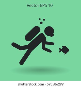 Diver vector illustration