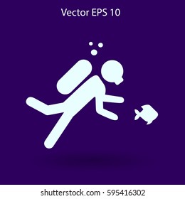 Diver vector illustration