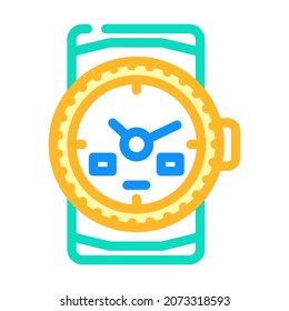 diver watches color icon vector. diver watches sign. isolated symbol illustration