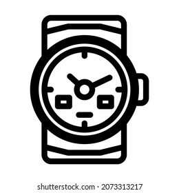 diver watches line icon vector. diver watches sign. isolated contour symbol black illustration