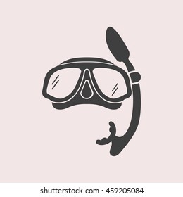 Diver web icon. Isolated illustration
