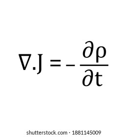 divergence of current density, the continuity equation