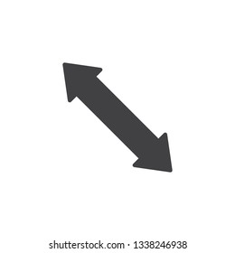 Divergent arrows vector icon. filled flat sign for mobile concept and web design. Resize cursor pointer glyph icon. Symbol, logo illustration. Pixel perfect vector graphics