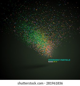 Divergent particle background