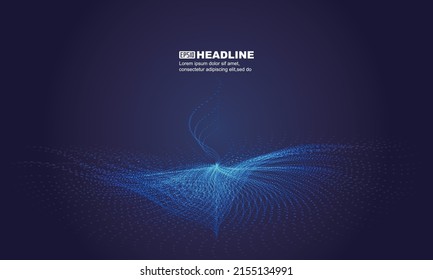 Divergent particle flow Internet technology big data vector background