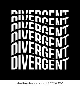 Divergent Text With Warp Effect