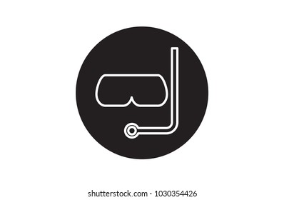 diver's equipment, icon, eps10