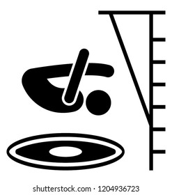 Divers face away from the water and rotating body, inward diving  