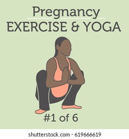 A Diverse African American Young Lady doing Pregnancy Exercise and Yoga Workouts