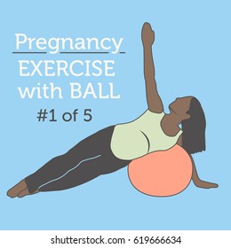 A Diverse African American Young Lady doing Pregnancy Exercise and Yoga Workouts