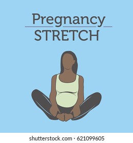 A Diverse African American Young Lady doing Pregnancy Exercise and Yoga Workouts