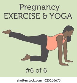 A Diverse African American Young Lady doing Pregnancy Exercise and Yoga Workouts