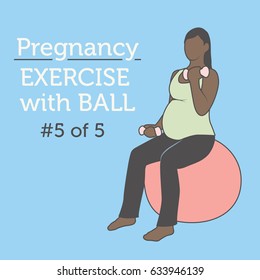 A Diverse African American Young Lady doing Pregnancy Exercise and Yoga Workouts