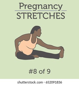A Diverse African American Young Lady doing Pregnancy Exercise and Yoga Workouts