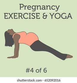 A Diverse African American Young Lady doing Pregnancy Exercise and Yoga Workouts