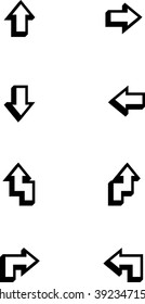 diverse arrow symbols in black and white