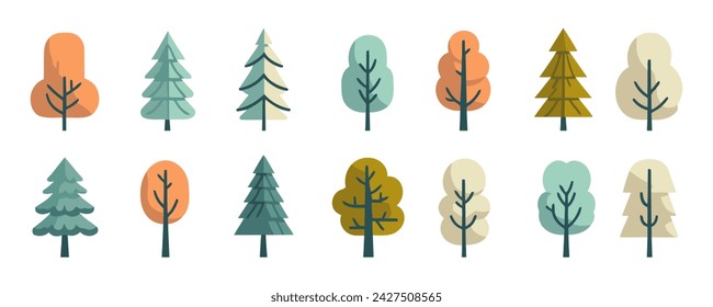 Diverse Assortment of Flat Trees: Capturing the Beauty of Digital Forestry