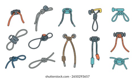 Diverso sortimento de pequenos dispositivos mecânicos e equipamentos para vários fins mostrados