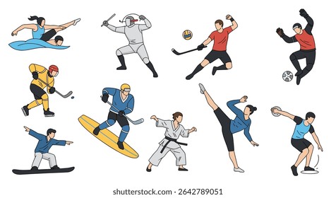 Diverse Athletic Pursuits A Spectrum of Activities Showcasing Different Skills and Physicality