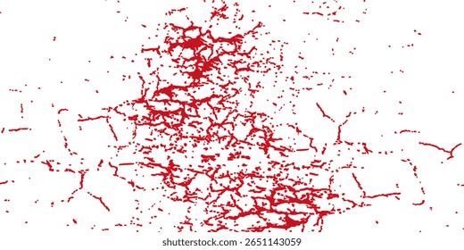 Diversos patrones de salpicaduras de sangre establecidos para Elementos de diseño de crimen y terror. Colección sucia de salpicaduras de pintura imitando sangre, marcas de cortes, salpicaduras, gotas, manchas, spray. Aislado en un fondo blanco.