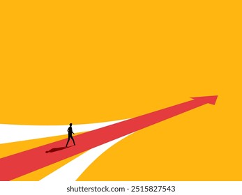 Diverse Business Paths. Businessmen follow the path of opportunity