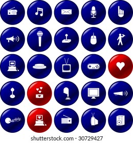 diverse buttons set twelve