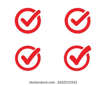 Diverse Checkmark Icons for Success and Completion