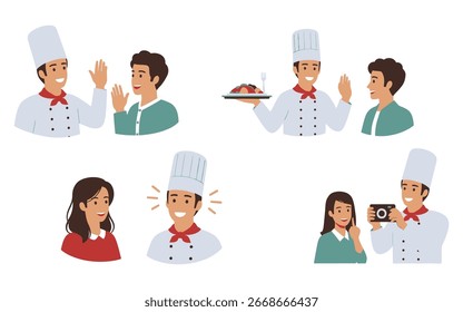 Diverse Chefs Interagindo em um Ambiente Culinário