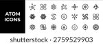 Diverse Collection of Atom-Inspired Icons for Scientific and Modern Design