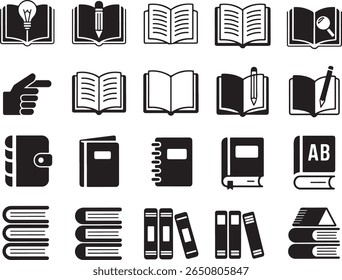 Diverse Collection of Book Illustrations Representing Knowledge, Education, and Reading A Variety of Styles and Formats