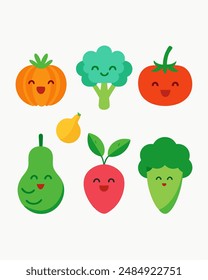 A diverse collection of fresh vegetables, showcasing a vibrant array of colors and textures, perfect for a healthy and balanced diet, set of vegetables, vegetables and fruits, set of vegetables.