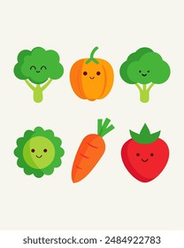 A diverse collection of fresh vegetables, showcasing a vibrant array of colors and textures, perfect for a healthy and balanced diet, set of vegetables, vegetables and fruits, set of vegetables.