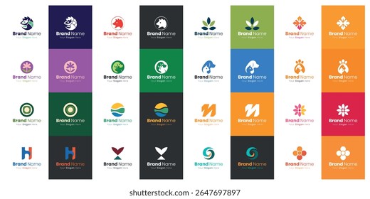Diverse Collection of Logos Showcasing Brand Identity and Creative Design Elements