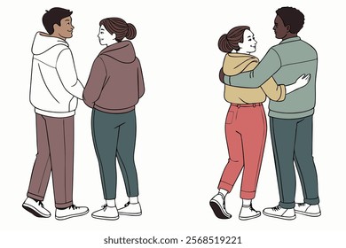 Diverse Couples Graphics for Creative Design