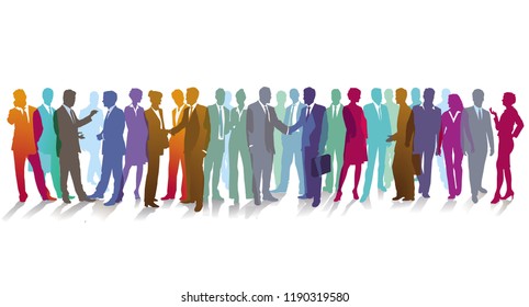 Diverse Crowd, Business Connection