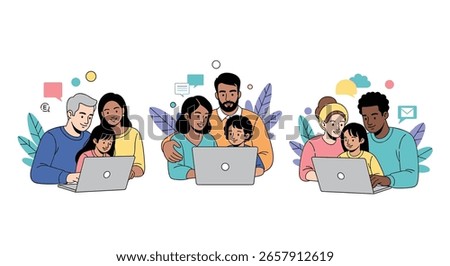 Diverse Families Engaging with Technology and Digital Learning Together