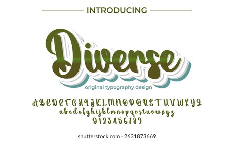 Diverse Font Stylish brush painted an uppercase vector letters, alphabet, typeface