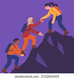 Diversos grupos escalan montañas juntos por la igualdad