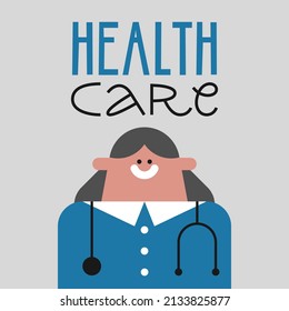 Diverse group of doctors and nurses. Frontline coronavirus fighters concept isolated. Healthcare professional workers flat vector banner. Hospital staff cartoon illustration