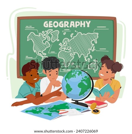 Diverse Group Of Eager Kids Gathers In A Classroom, Representing Different Cultures From Around The Globe. Together, They Share The Joy Of Learning And Friendship. Cartoon People Vector Illustration