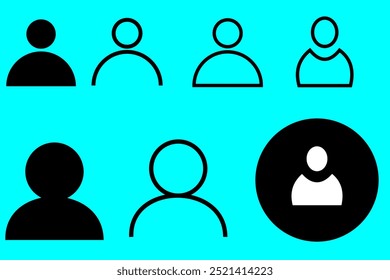 Diverse group of stylized people icons on blue