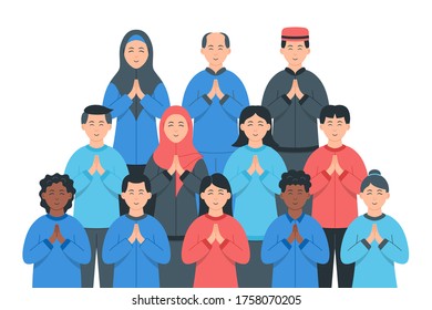 Diverse groups of people. Diverse multiracial and multicultural group of people. Society or population, social diversity. People smile together.