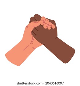 diverse hands joined icon isolated
