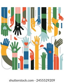 Diverse Hands Promoting Diversity Equality Inclusion