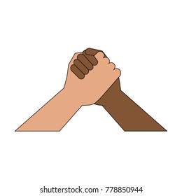 Diverse hands symbol