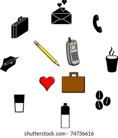 diverse illustrations and symbols set 2