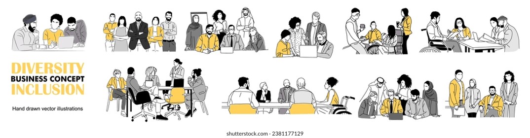 Diverse and inclusive business Team concept vector